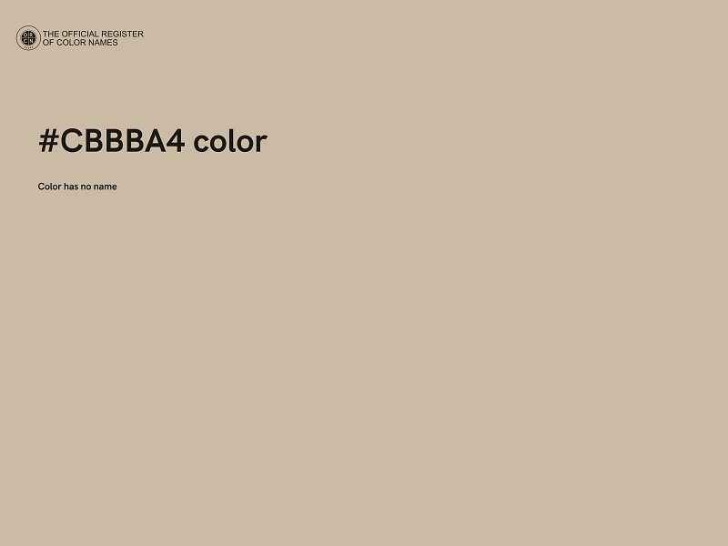 #CBBBA4 color image