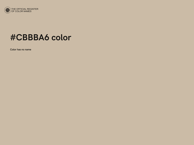 #CBBBA6 color image