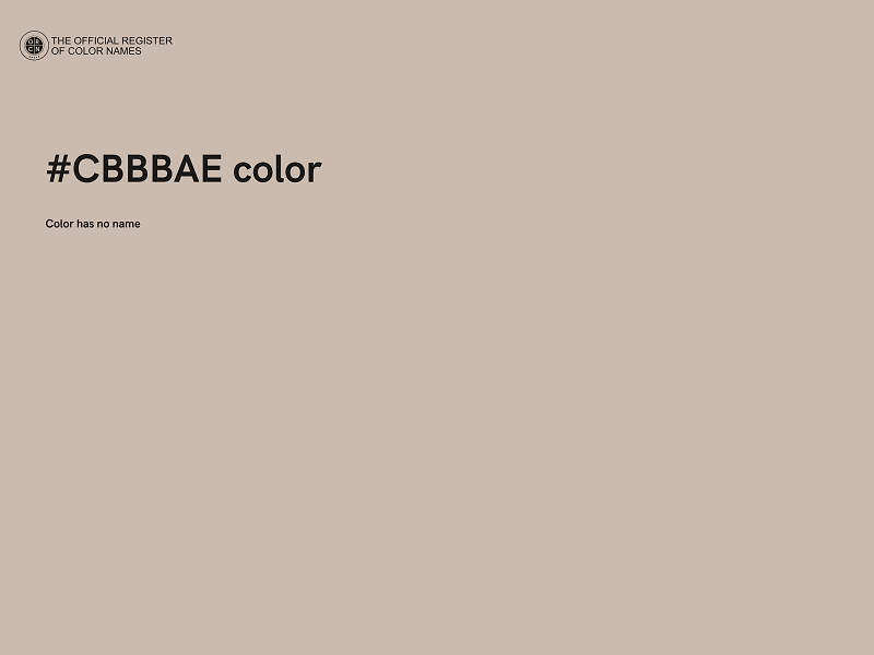 #CBBBAE color image