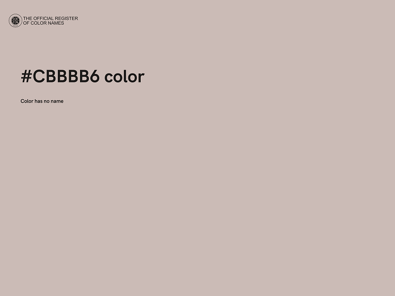 #CBBBB6 color image