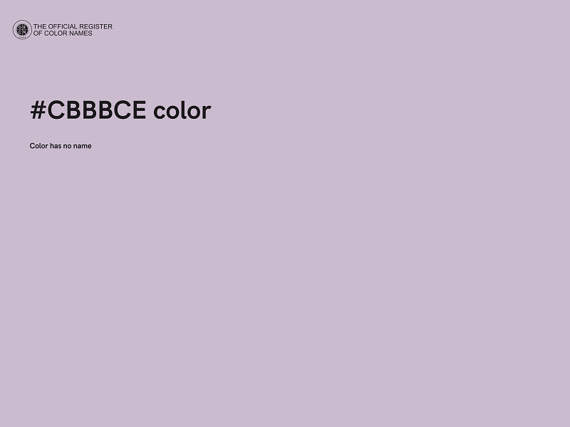 #CBBBCE color image