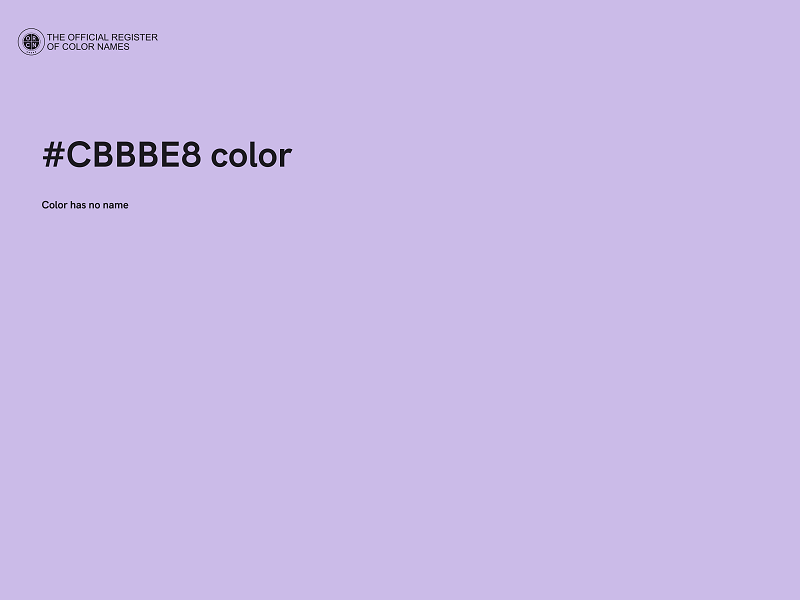 #CBBBE8 color image