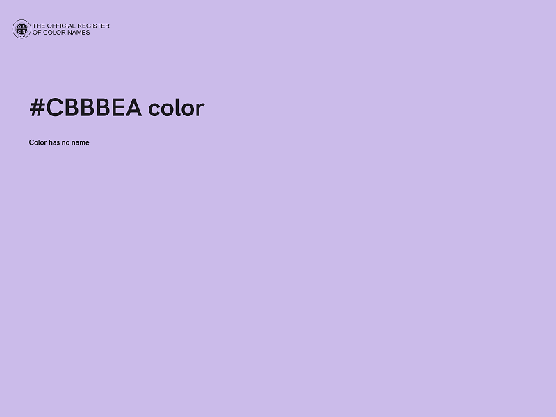 #CBBBEA color image