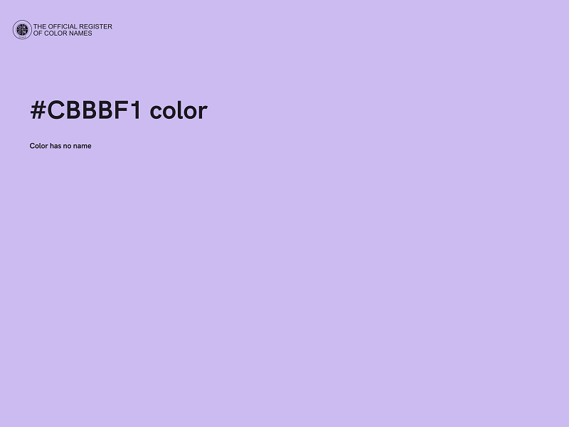 #CBBBF1 color image