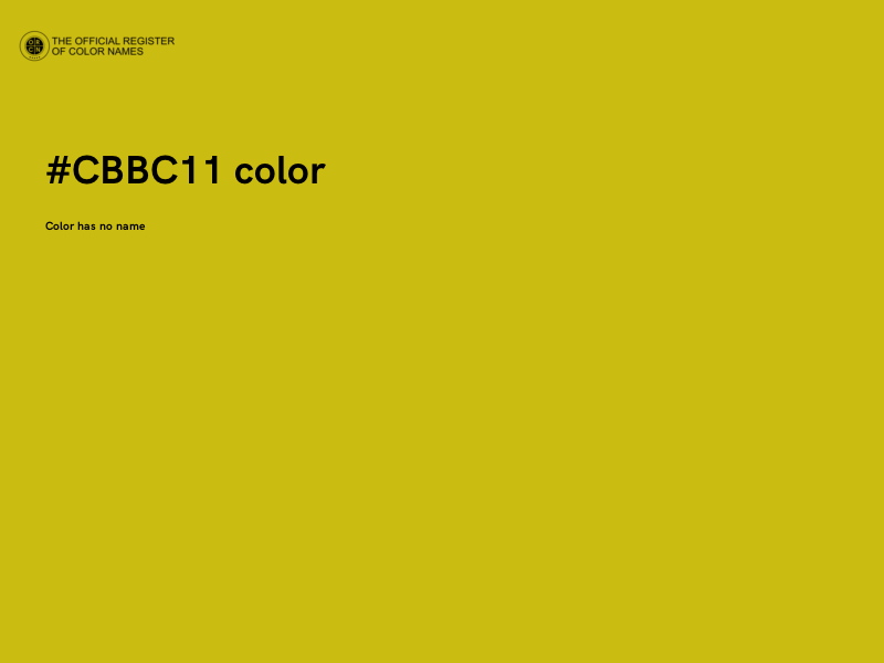 #CBBC11 color image