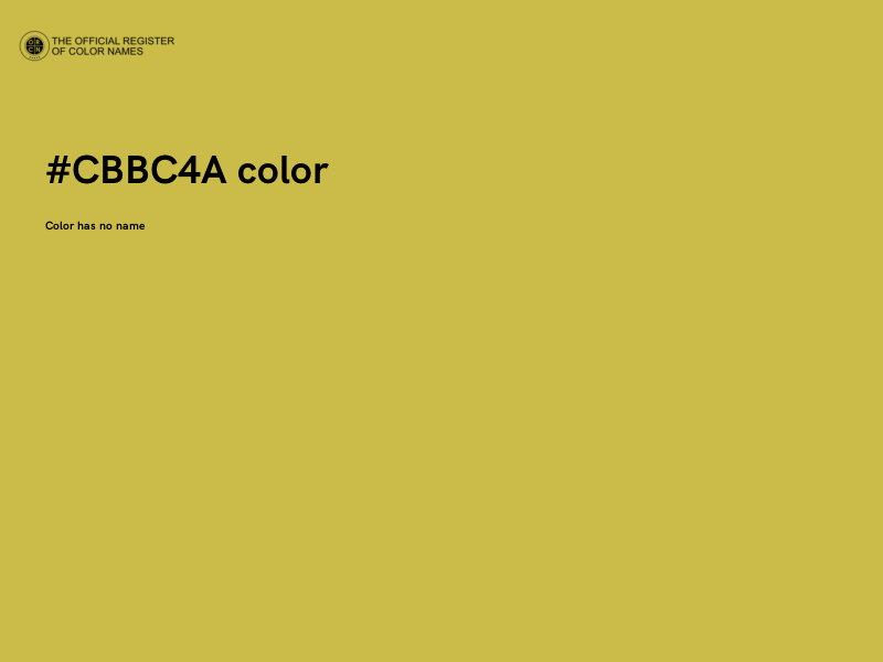#CBBC4A color image