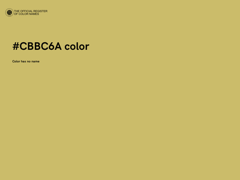 #CBBC6A color image