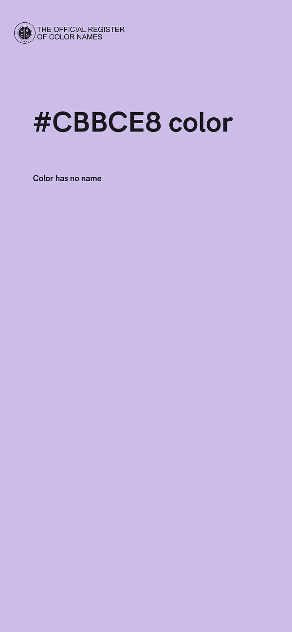 #CBBCE8 color image