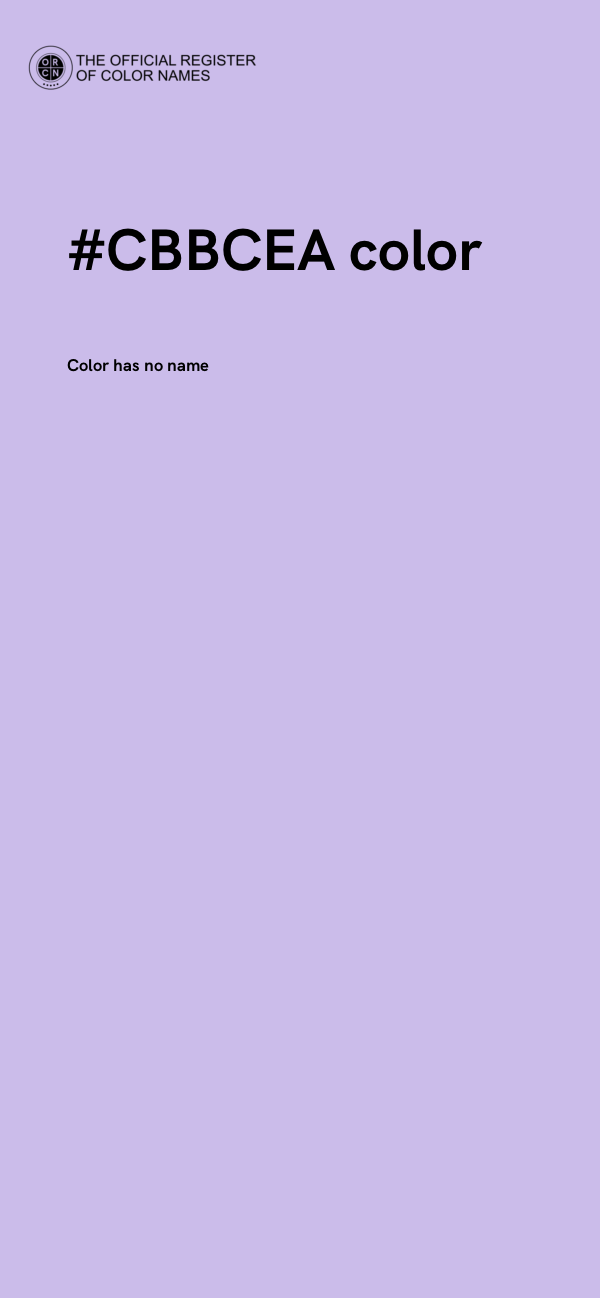 #CBBCEA color image