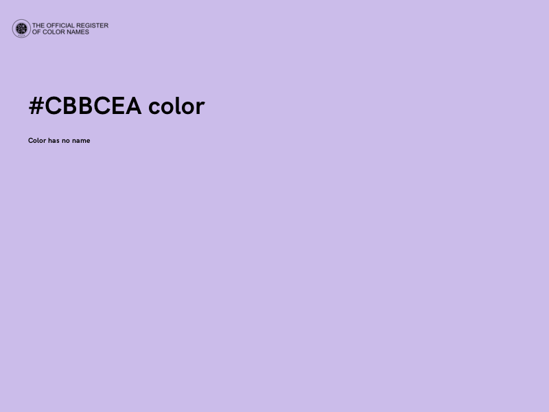 #CBBCEA color image