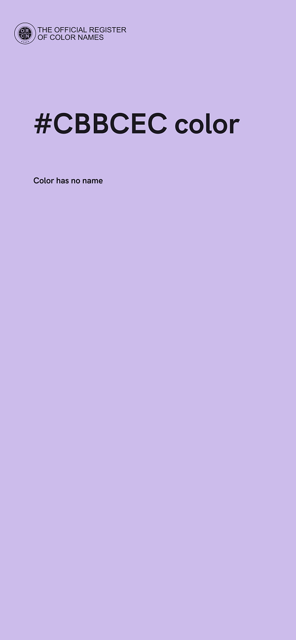 #CBBCEC color image