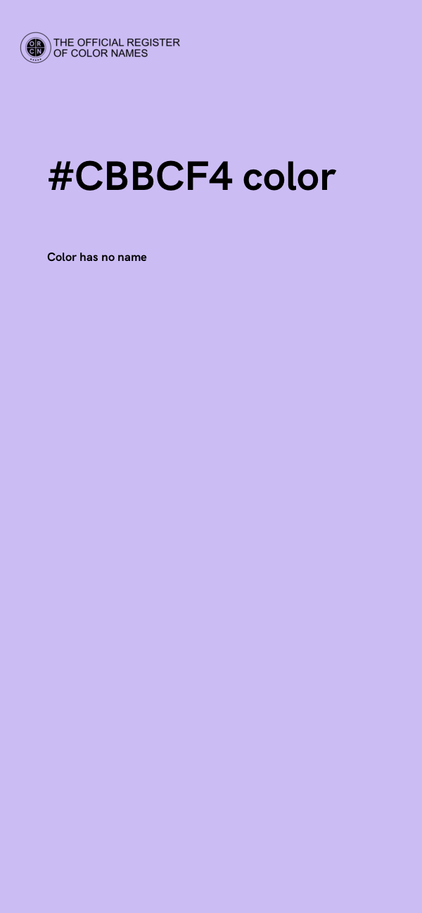 #CBBCF4 color image