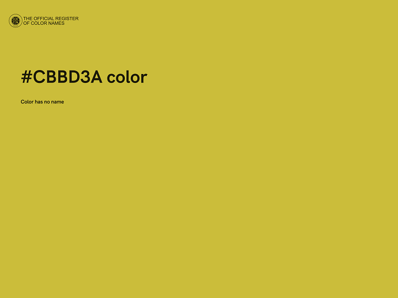#CBBD3A color image