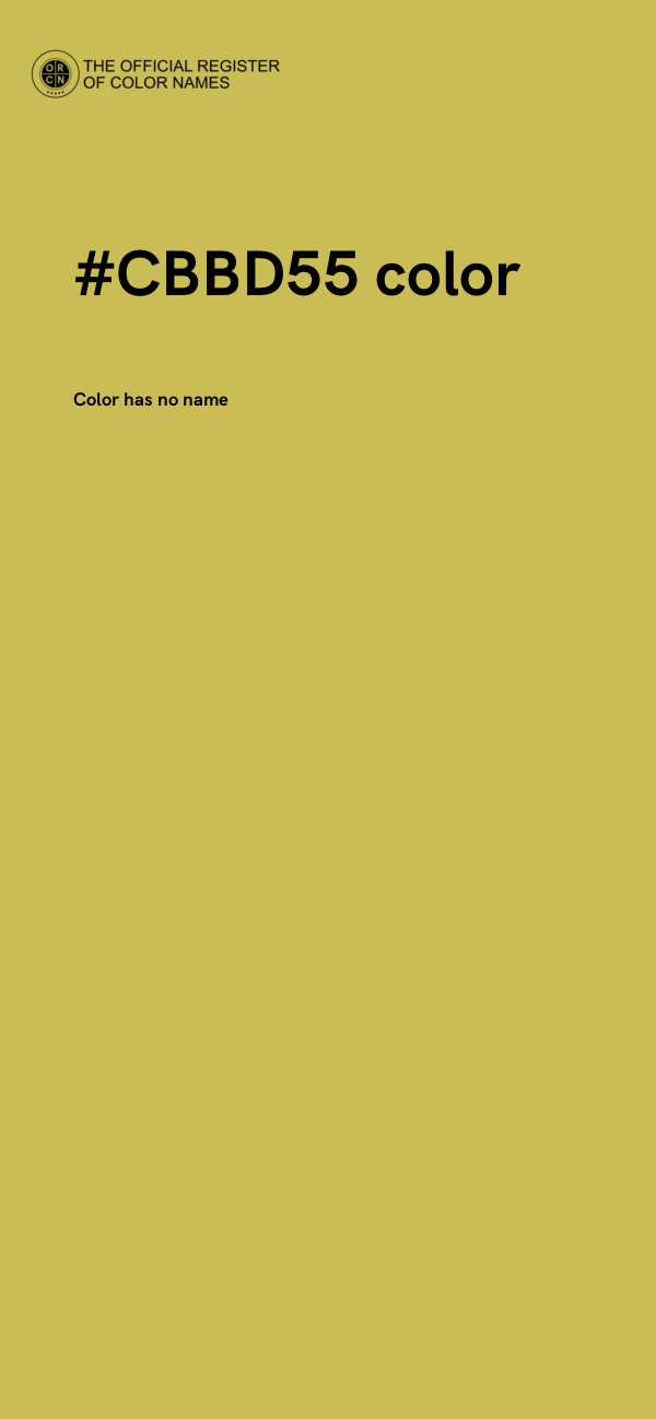 #CBBD55 color image