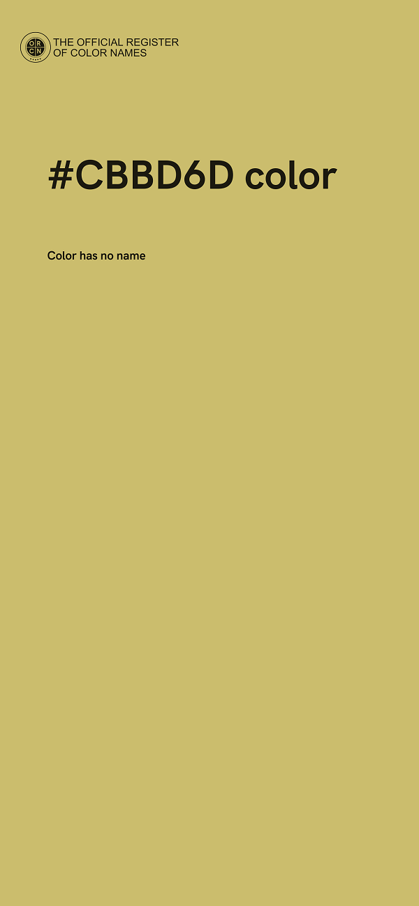 #CBBD6D color image
