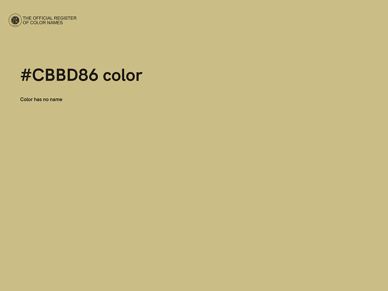 #CBBD86 color image