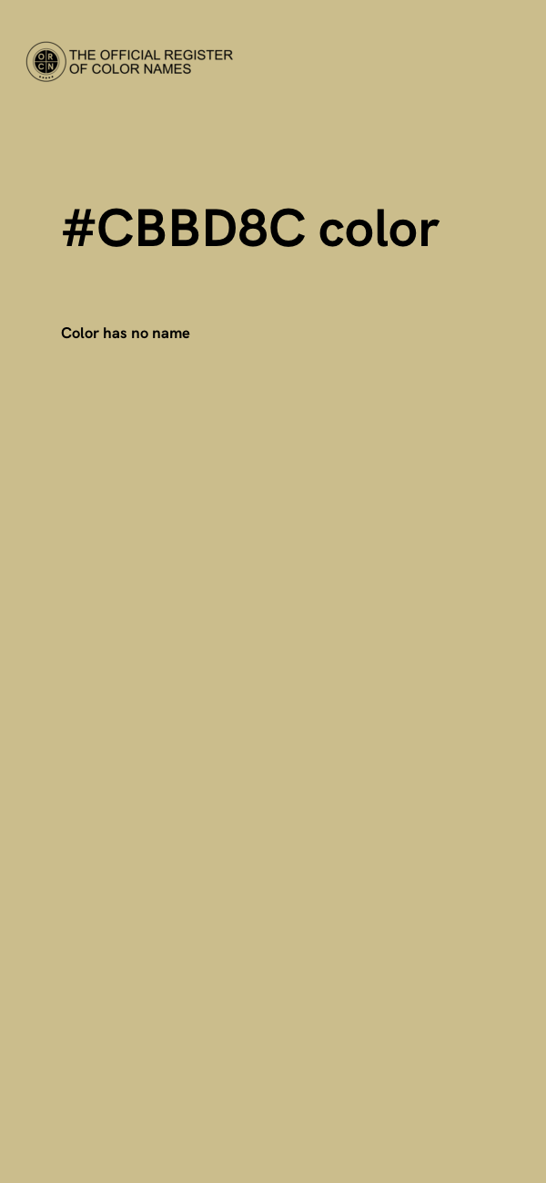 #CBBD8C color image