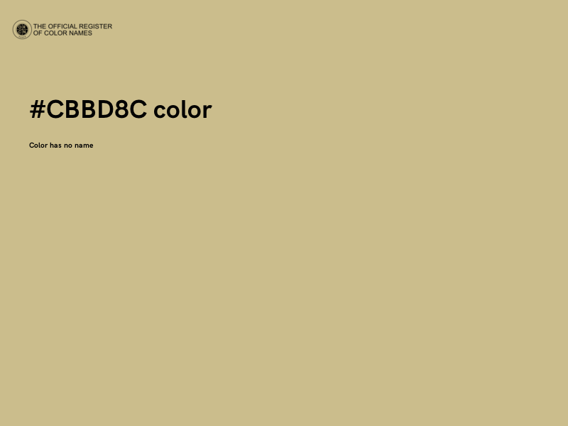 #CBBD8C color image