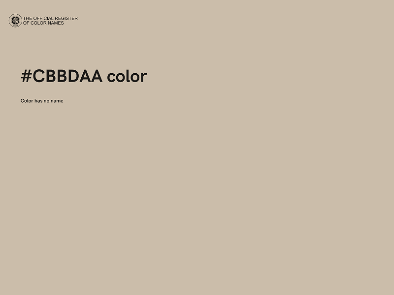 #CBBDAA color image