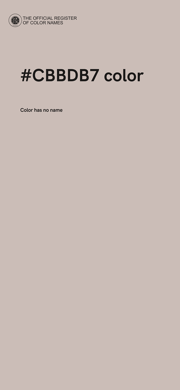 #CBBDB7 color image