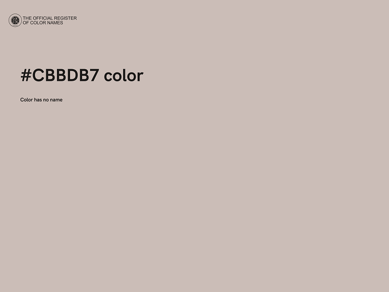 #CBBDB7 color image