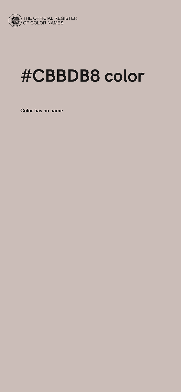#CBBDB8 color image
