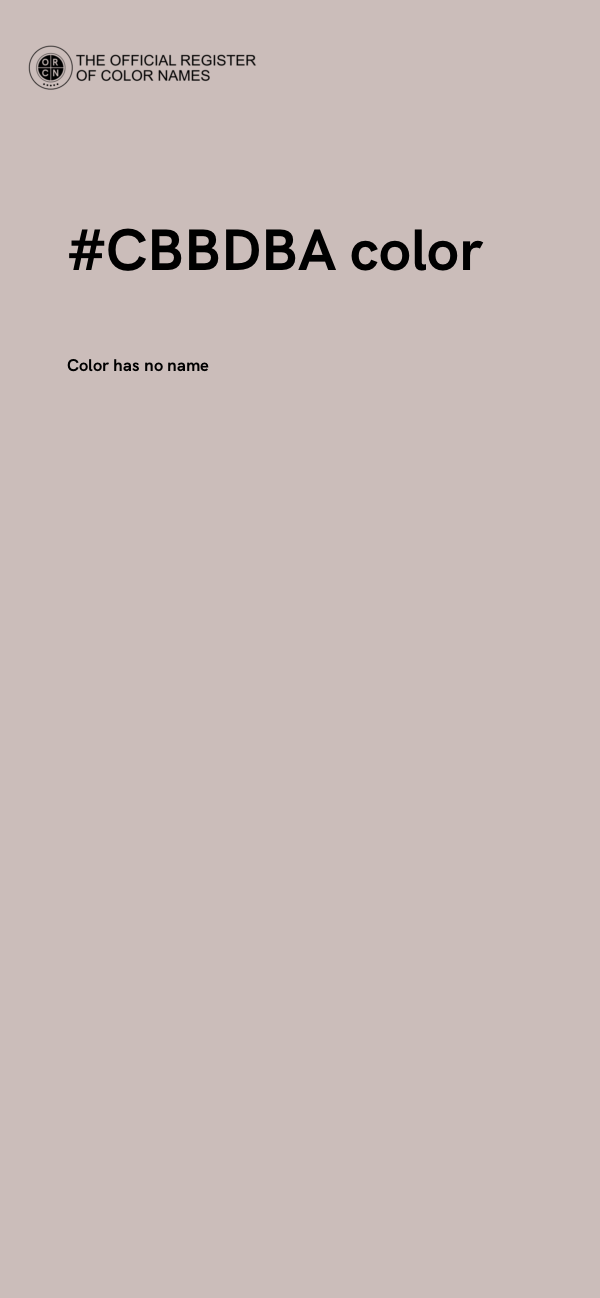 #CBBDBA color image