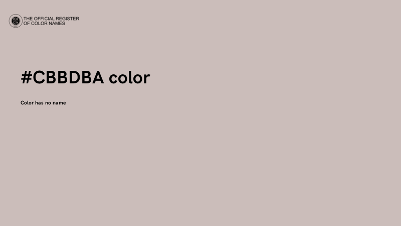 #CBBDBA color image