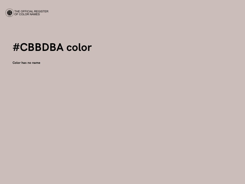 #CBBDBA color image