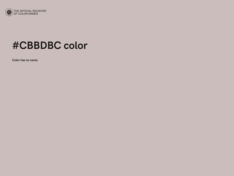 #CBBDBC color image