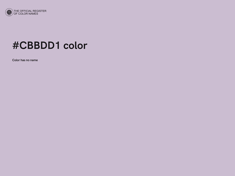 #CBBDD1 color image