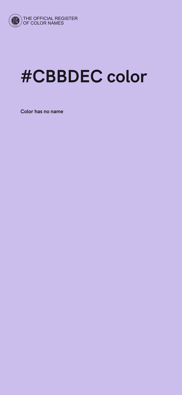 #CBBDEC color image