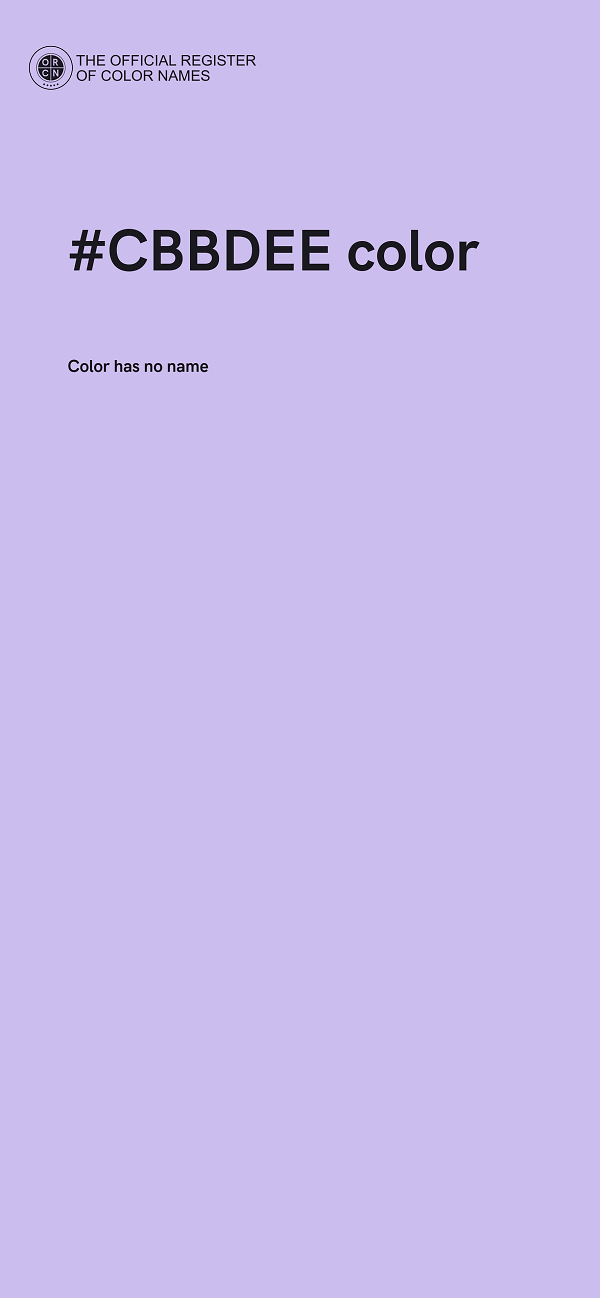 #CBBDEE color image