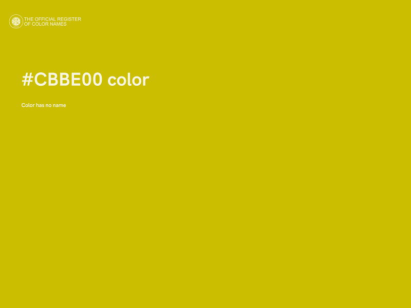 #CBBE00 color image