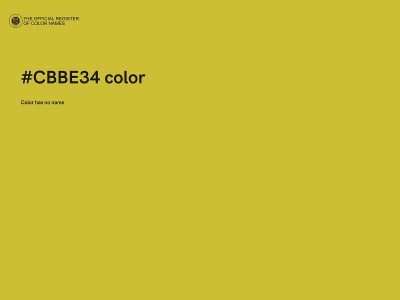 #CBBE34 color image