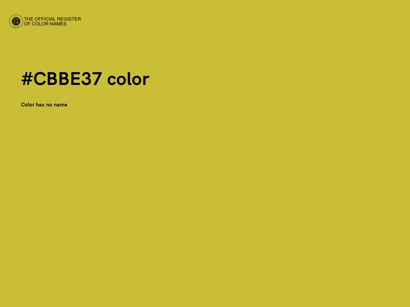 #CBBE37 color image