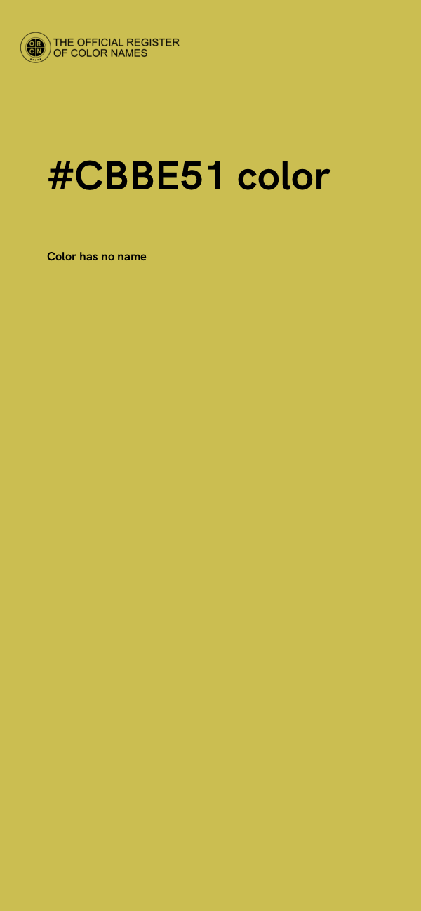 #CBBE51 color image