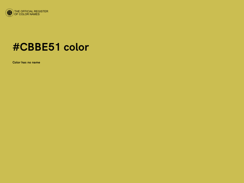 #CBBE51 color image