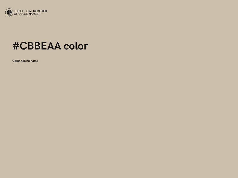 #CBBEAA color image