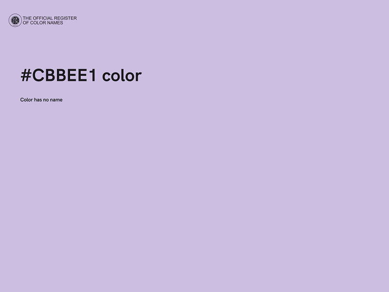#CBBEE1 color image