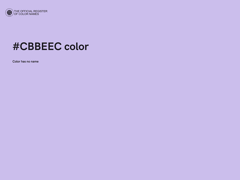 #CBBEEC color image