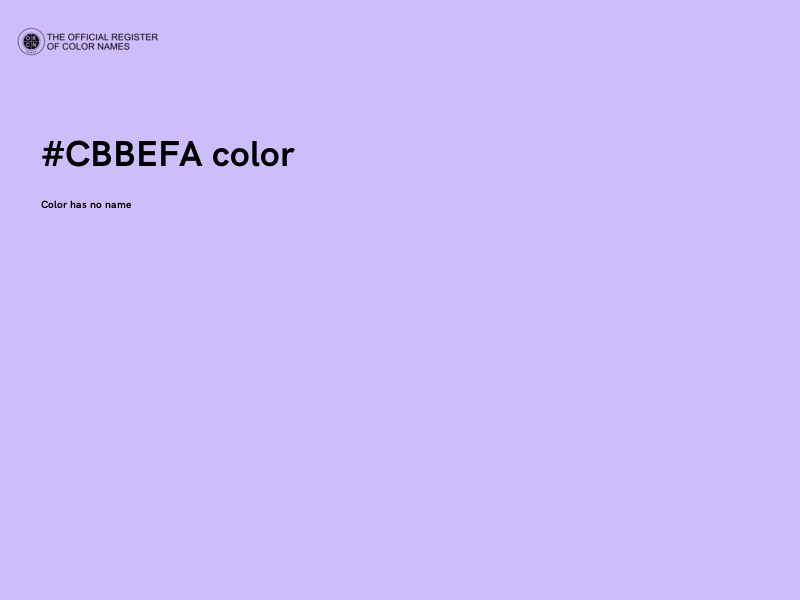#CBBEFA color image