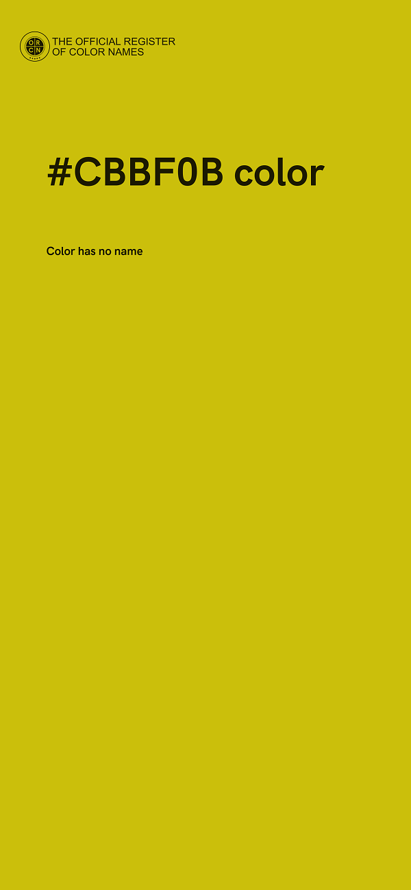 #CBBF0B color image
