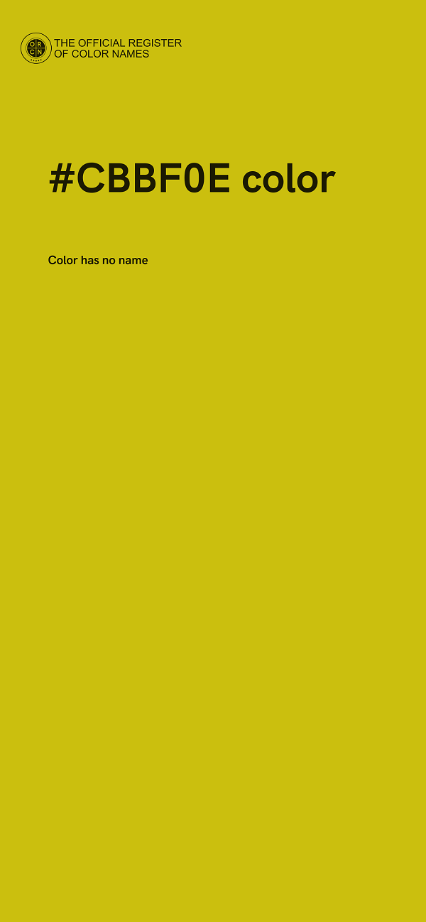 #CBBF0E color image