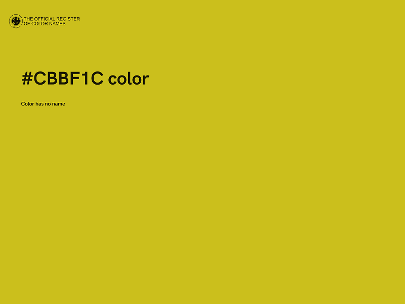 #CBBF1C color image