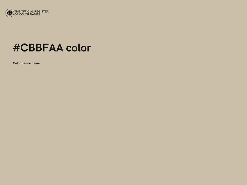 #CBBFAA color image