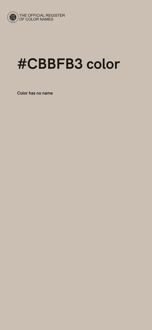 #CBBFB3 color image