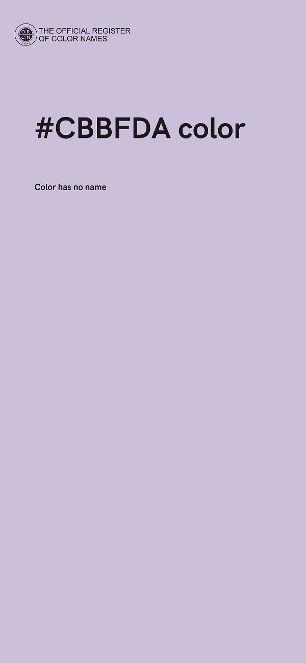 #CBBFDA color image