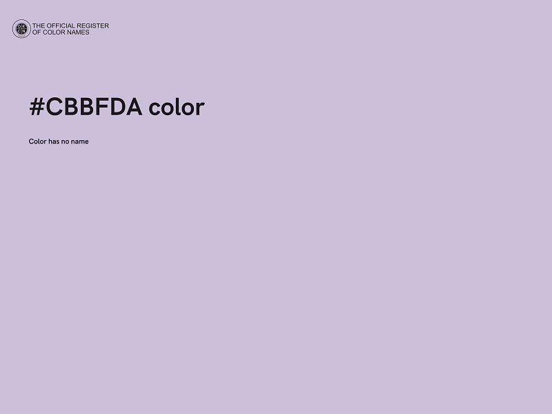 #CBBFDA color image