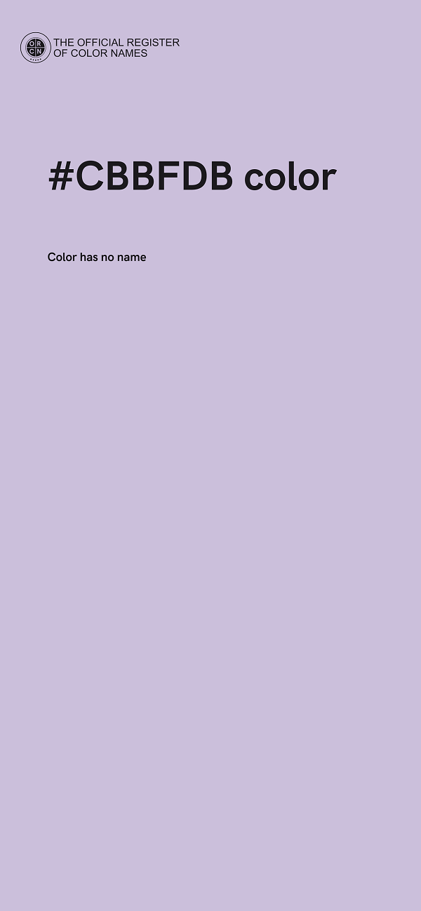 #CBBFDB color image